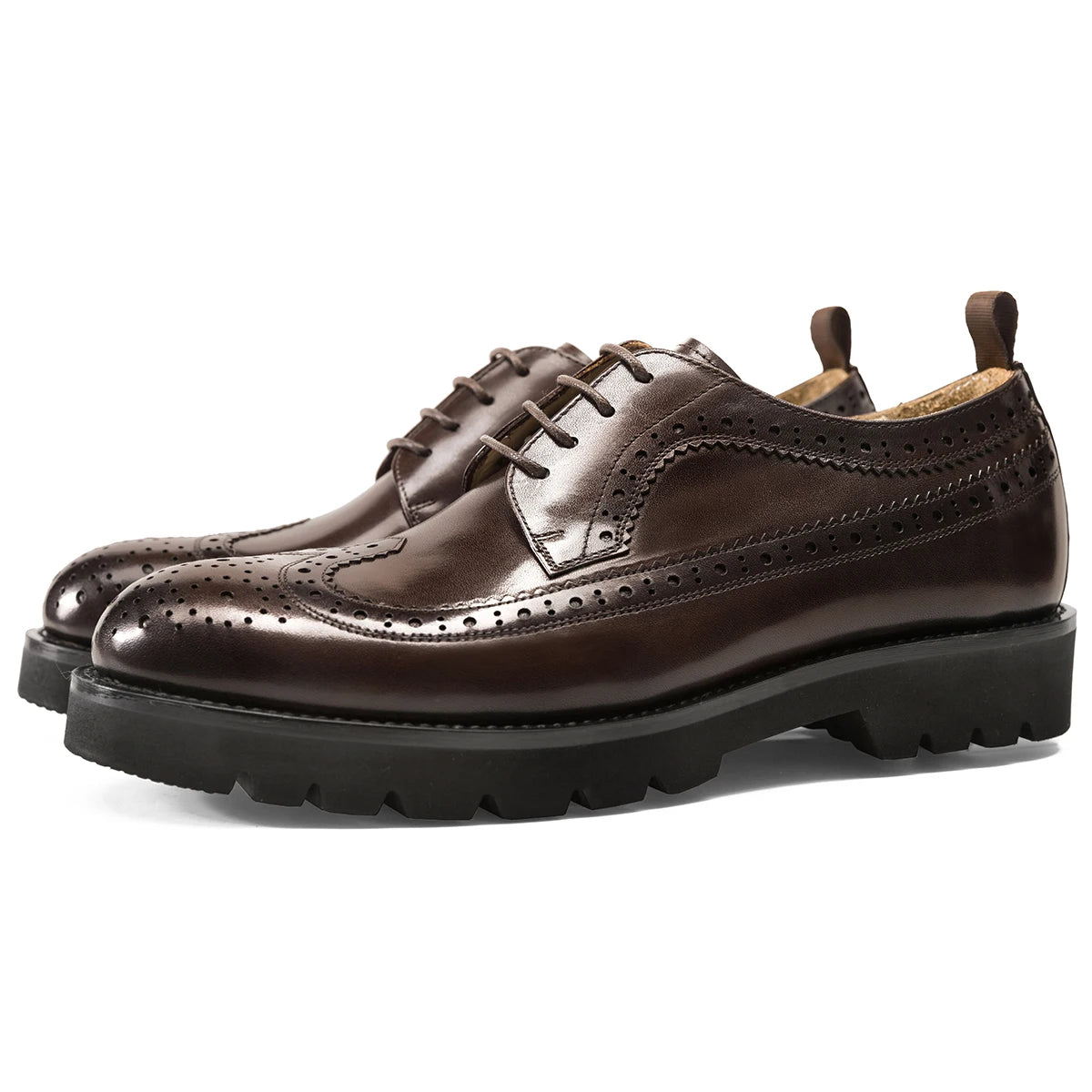 British Style Vintage Carved Business Genuine Leather Handmade Lace up Wedding Breathable Dress Shoes for Men