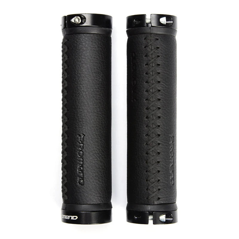 1 Pair Cycling Bike Grips Fiber Leather Mtb Handlebar Cover Grips Smooth Soft Anti-slip Handle Grip Aluminum Lock Bike Part