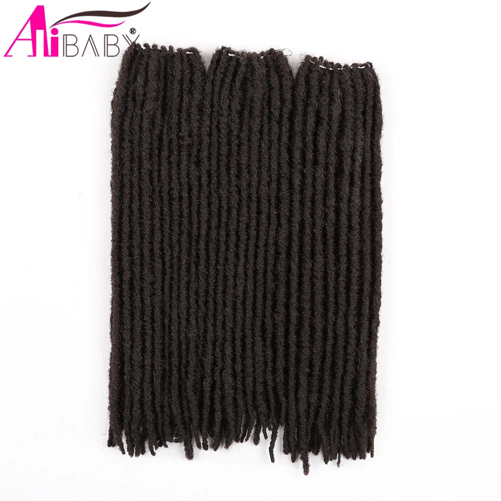 18Inch Faux Locs Crochet Hair Straight Gypsy locs Synthetic Crochet Braiding Hair 18 Stands/Pack Ombre Hair Extensions Alibaby