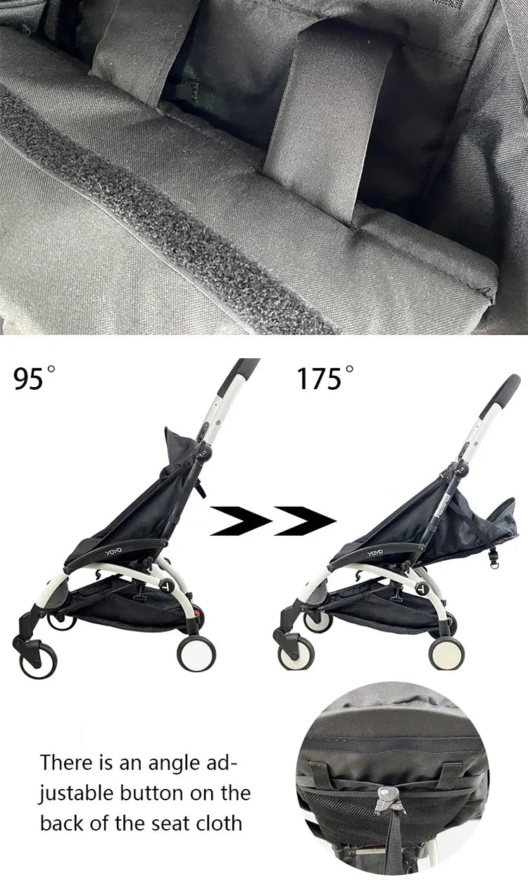 Baby Stroller Cushion Seat For Babyzen Yoyo Yoyo2 Original Fabric 175 Degrees Sit And Lie Baby Stroller Accessories