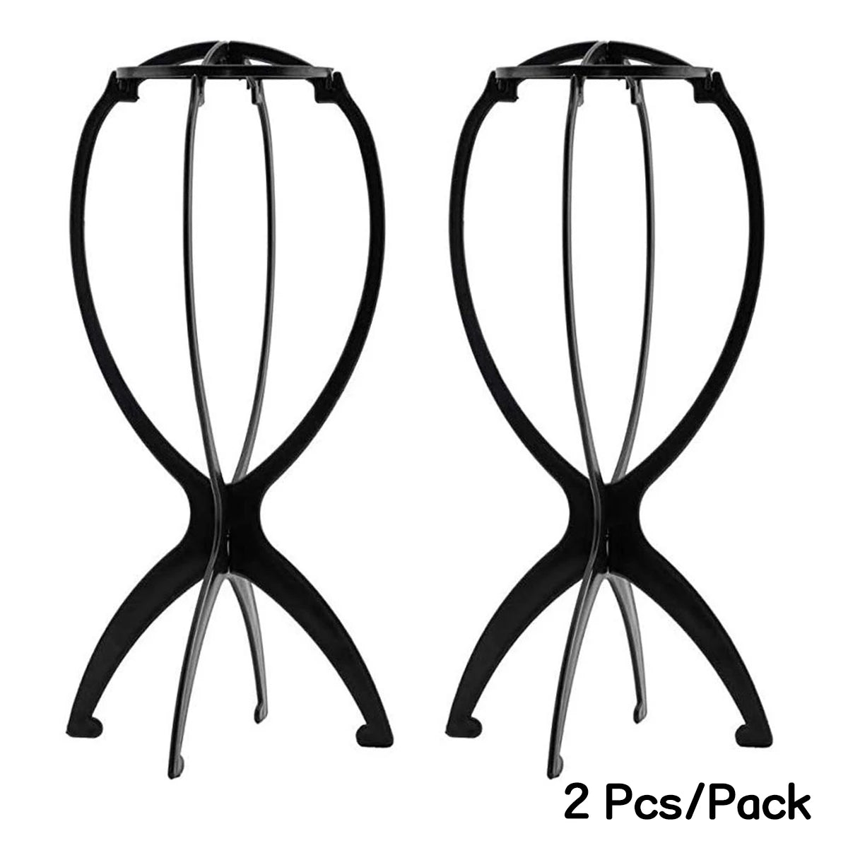 2PCS Wig Stand Collapsible Wig Holder Durable Wig Display 13.8 Inch Tool Travel Wig Stand for All Wigs