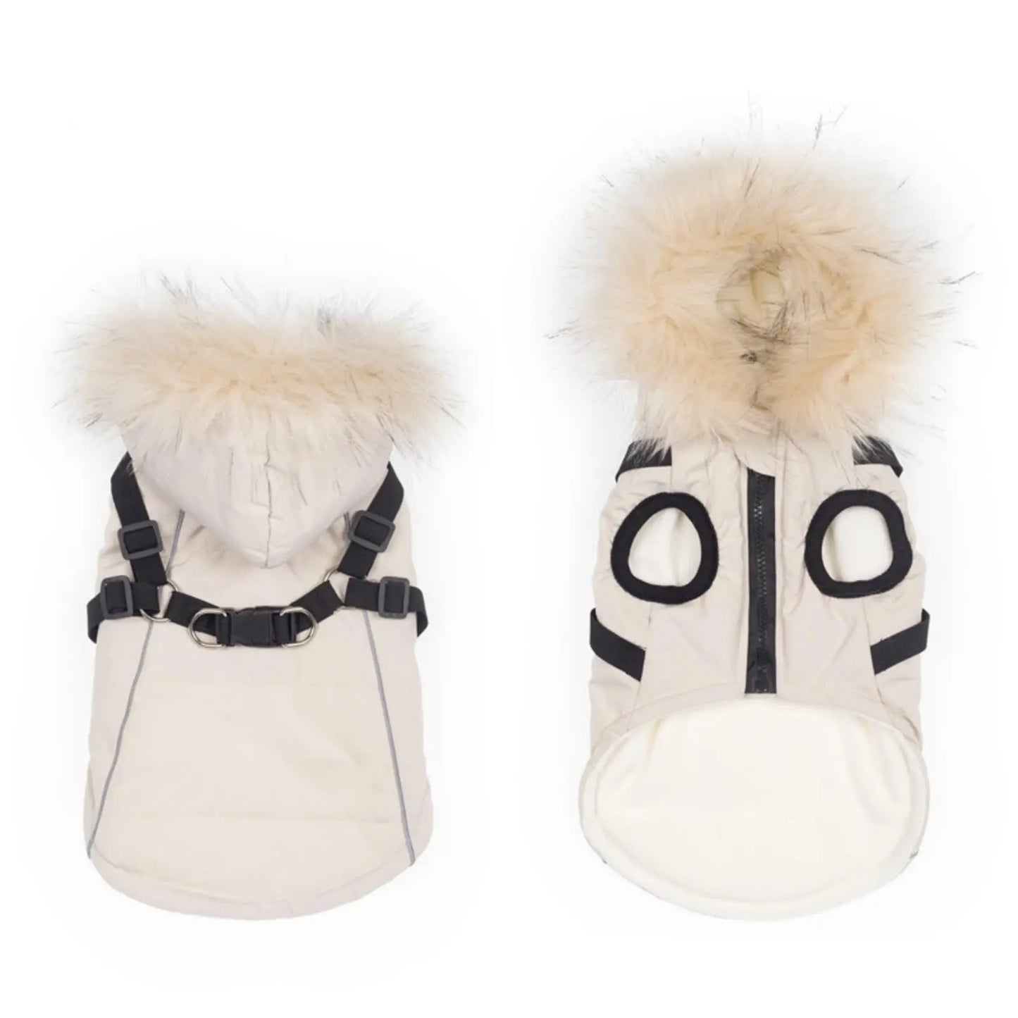 Dog Coat Winter Dog Jacket Dog Vest Clothing Dog Harness Coat Small Dog Harness Puppy Vest Harness Winter Dog Coat with Harness