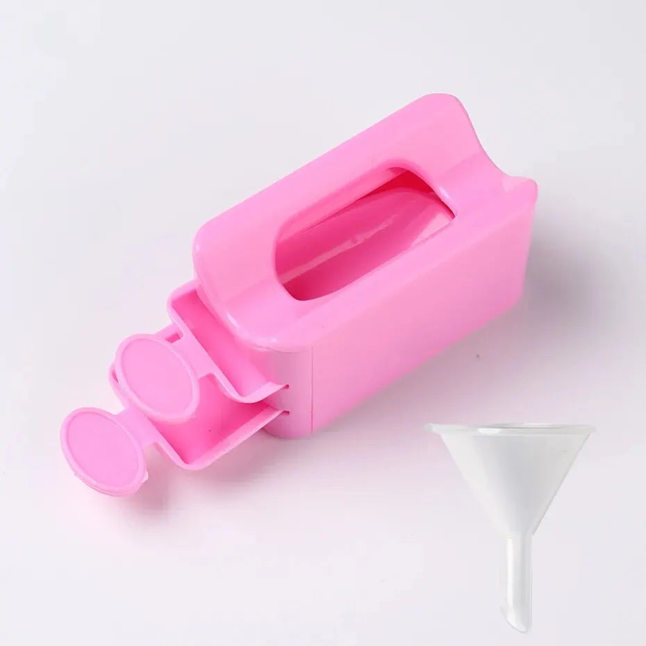 Double Layer Nail Glitter Powder Recycle Box Nail Tool Dust Collector Sequin Rhinestone Container Holder Manicure Storage Case