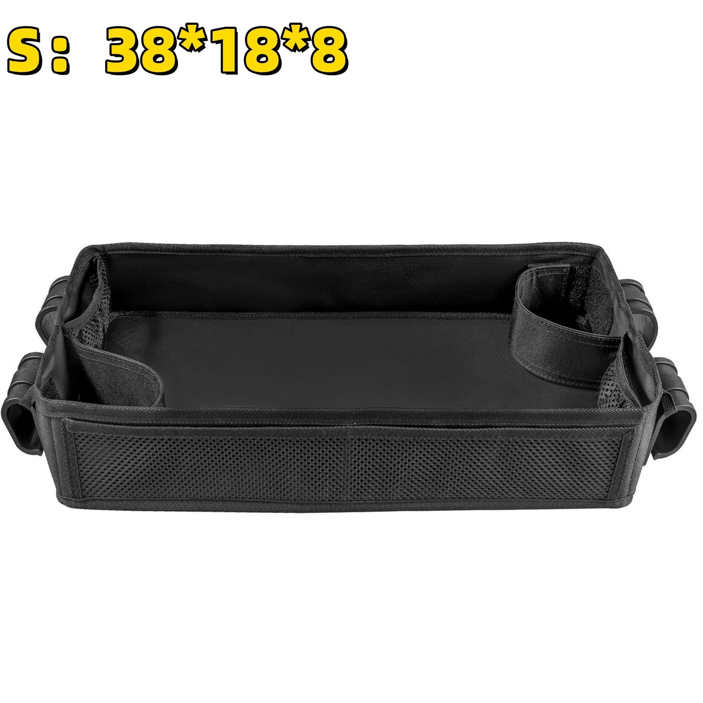 Double Sided Stroller Tray for Snacks & Activities Featuring Faux Leather Side for Eating, Polyester Side for Activities