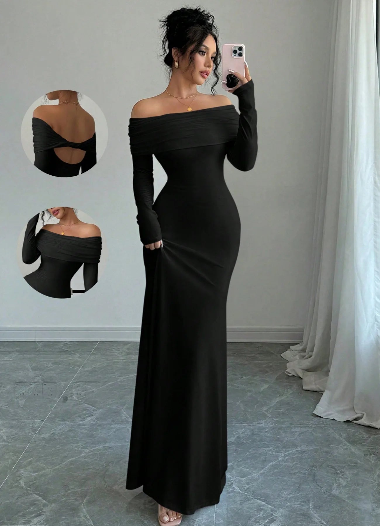 2025 Women Fashion White Wedding Dress Spring Autumn One-shoulder Slim Backless Sexy Hip-pack Dresses Women Robe Femal Vestidos