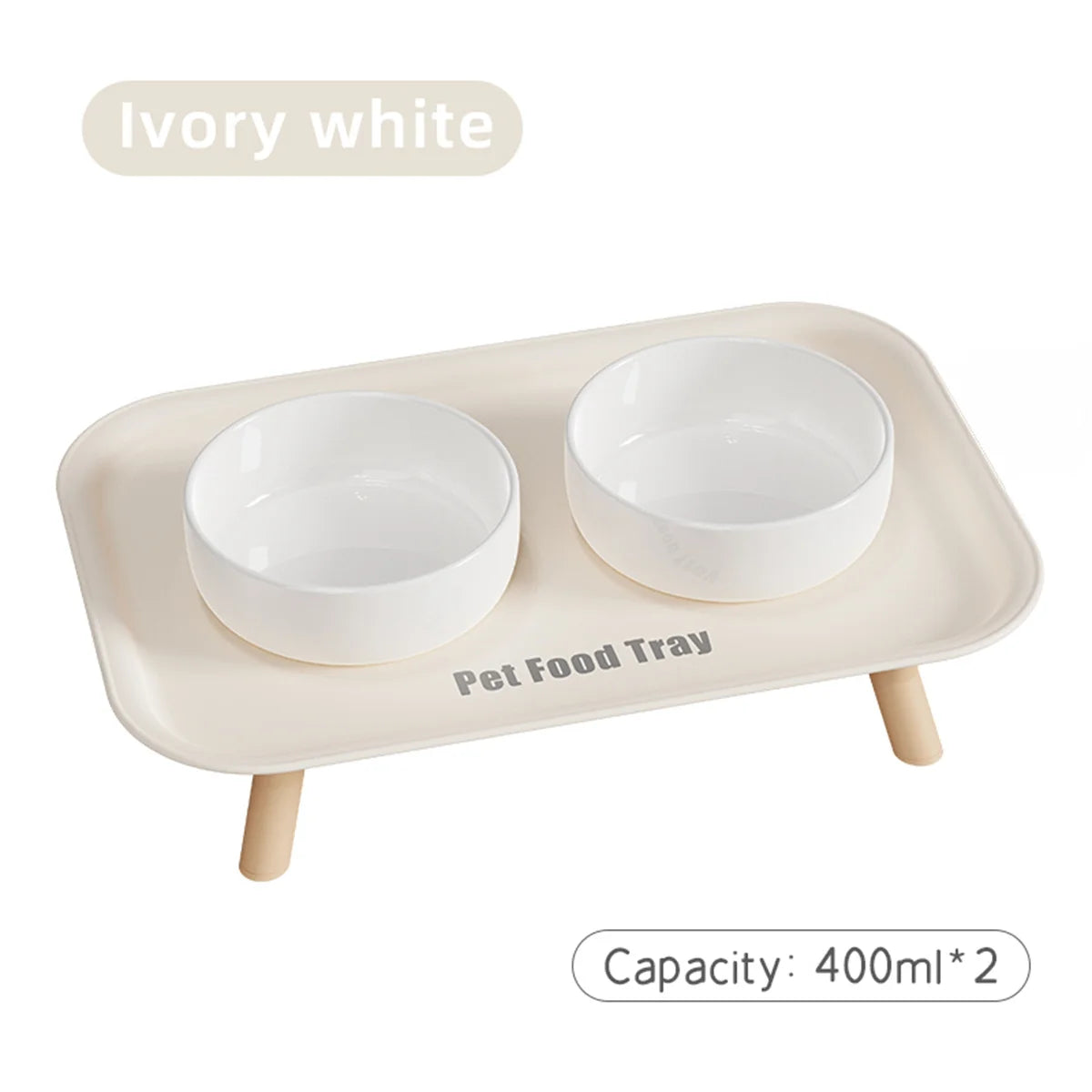 Pet Ceramic Bowl Double-Way Anti-Splash Anti-Flip Cat Dish Neck Protection Dog Bowl Water Bowl Prevent Spill Dog Feeder