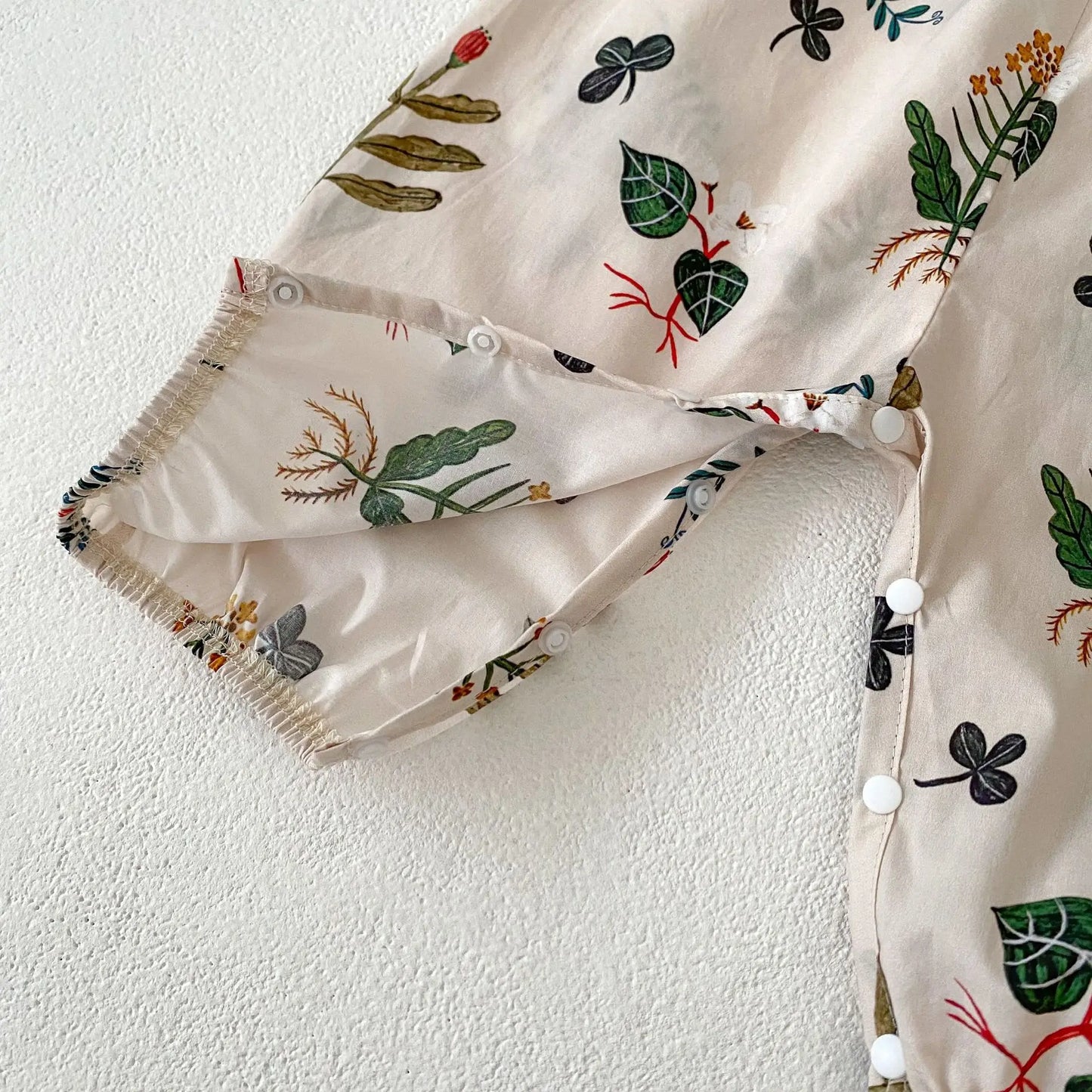 Summer new 0-3 year old baby clothing, baby boys' and baby girls' jumpsuits, leaf printed jumpsuit pants