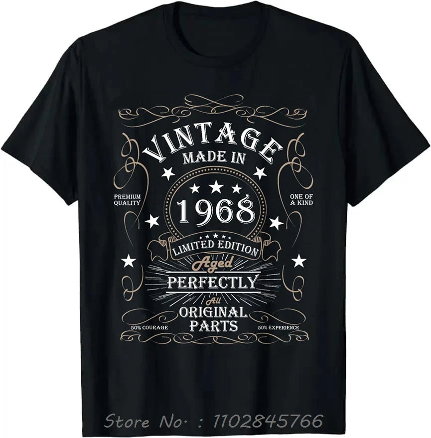 Legends Born In 1968 Oversized T-shirt Bday Men's Clothing On Demand Cotton Tshirt Ropa Hombre Fashion Fitness T Shirt Tops