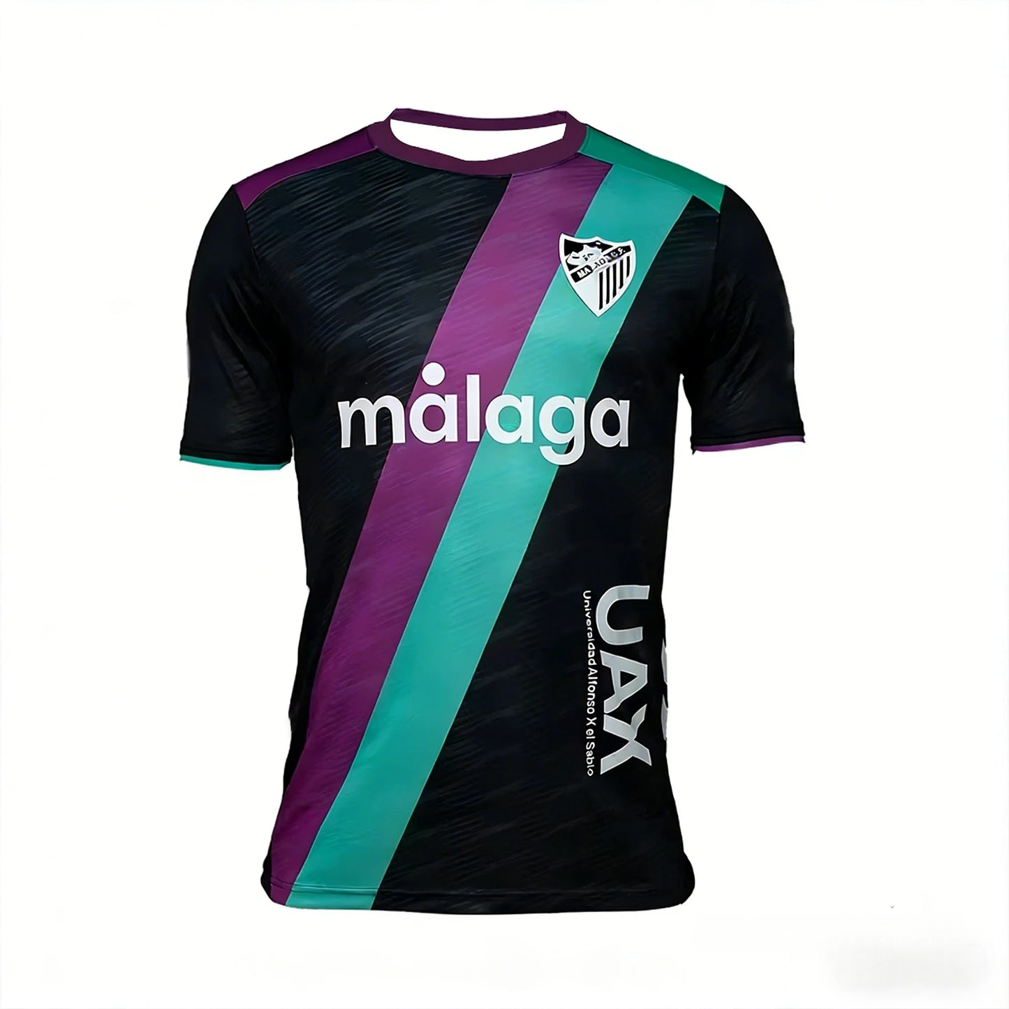 25-26 Spain Style Malaga Football Jerseys 3D Printed Short Sleeved T-shirt Home Away Kit Same for Adults & Children