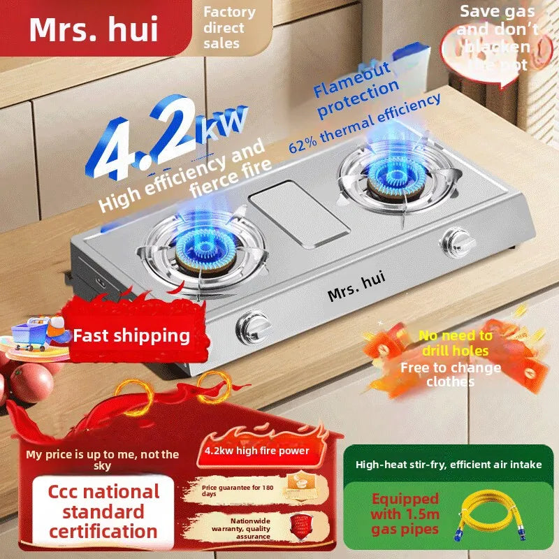 High Pressure Gas Stove for Home Use LPG Natural Gas Stove Commercial Strong Flame Cooker