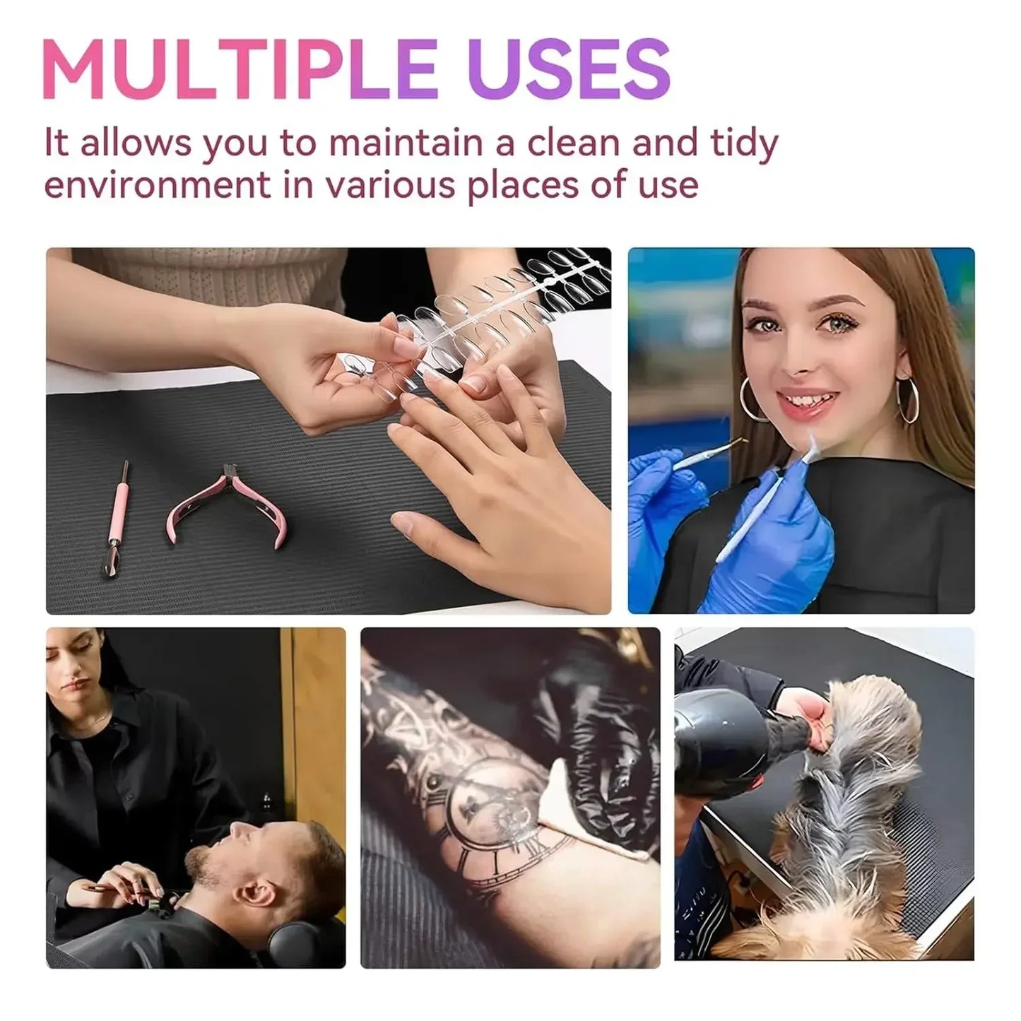 100/50/30/15/5PCS Disposable Nail Mats Fordable Nail Paper Towels for Table Acrylic Nail Practice Sheet Nail Art Table Mats