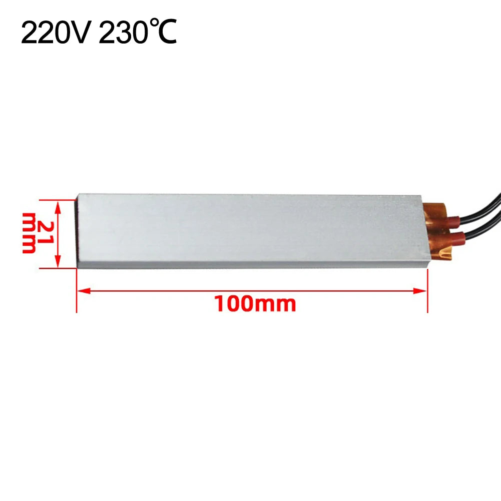 220V 100x21x5mm PTC Heating Plate PTC Heating Sheet Element Temperature 60-270℃ Temperature Heating Plate Electric Heater Access