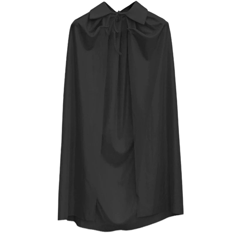 Sexy Halloween Costumes Woman Men Cosplay Hooded Cape Sheer Transparent Stand Collar Erotic Sex Costumes Stage Show Costumes