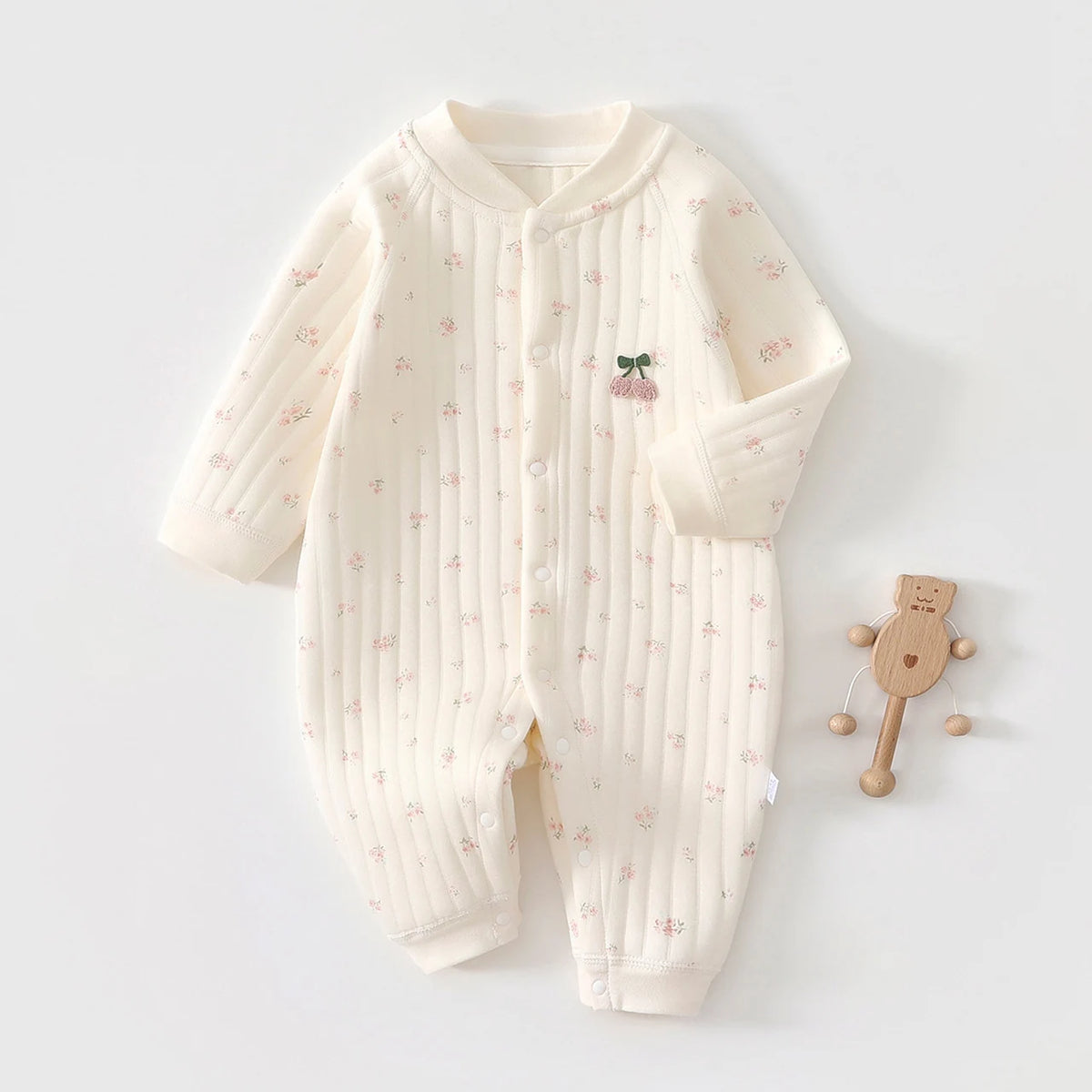 Autumn Winter Baby Jumpsuit Thicken Cotton One-piece Suit Newborn Romper Crawling Clothes 0-2Year Infant Warm Outerwear Bodysuit