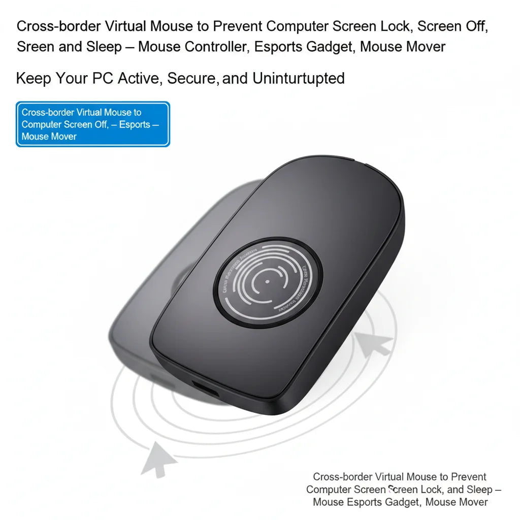 USB Undetectable Mouse Jiggler Automatic Mouse Mover Keeps PC Awake Prevents Screen Sleep Plug Play For Laptops Desktop PC