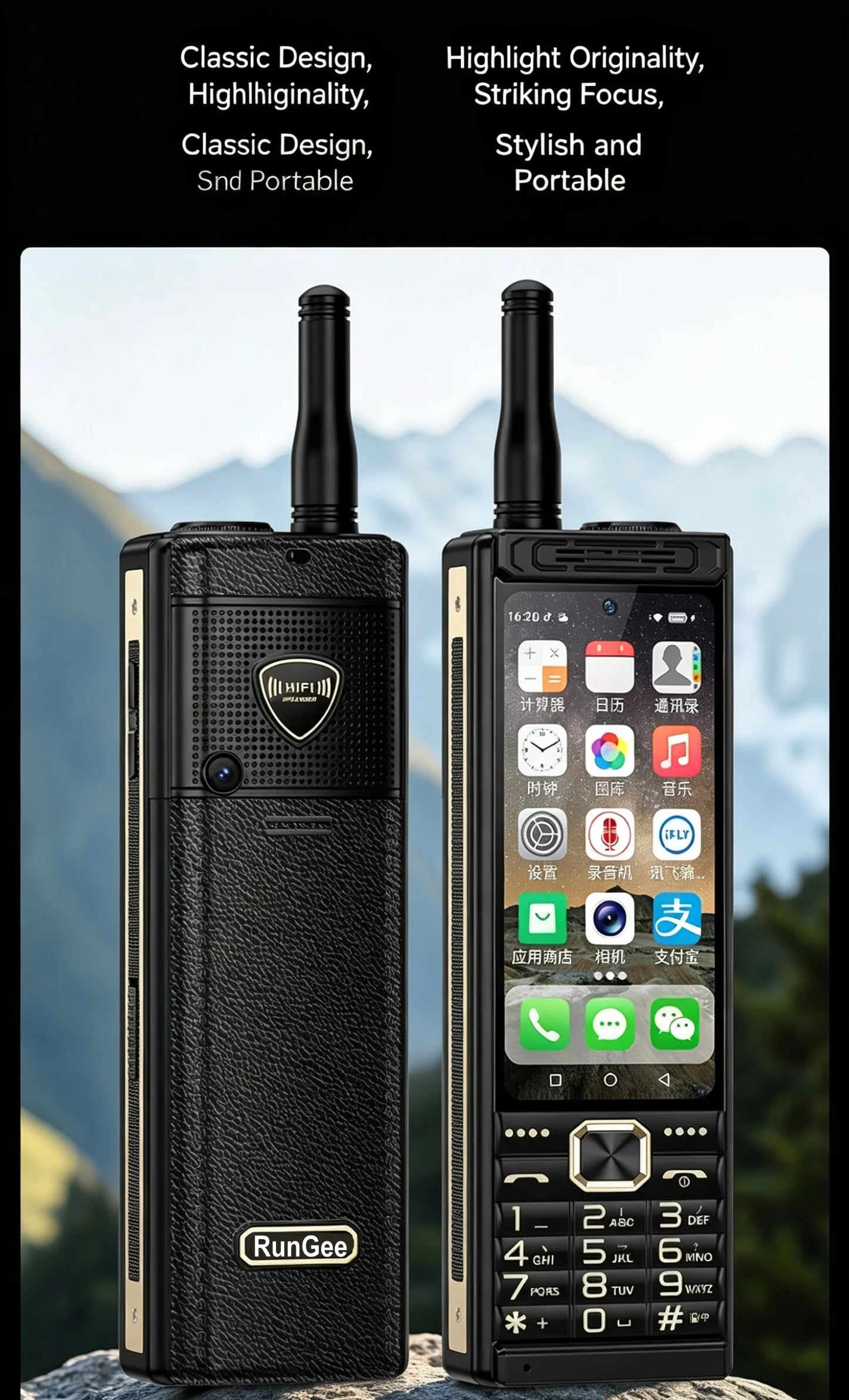 Touch Screen 4G LTE Mobile Phone Android 13 4GB RAM 64GB ROM Fast Charging Dual SIM WiFi 5G/BT5.0/GPS