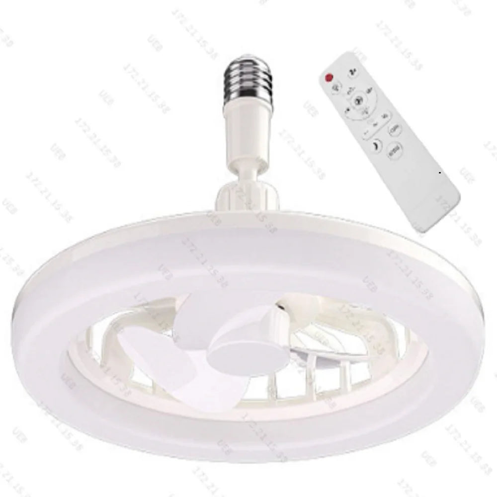 Ceiling Fans with Lights and Remote Socket Ceiling Fan Light Screw in E27 LED Bulb Fan Dimmable LED Fan Light for Bedroom