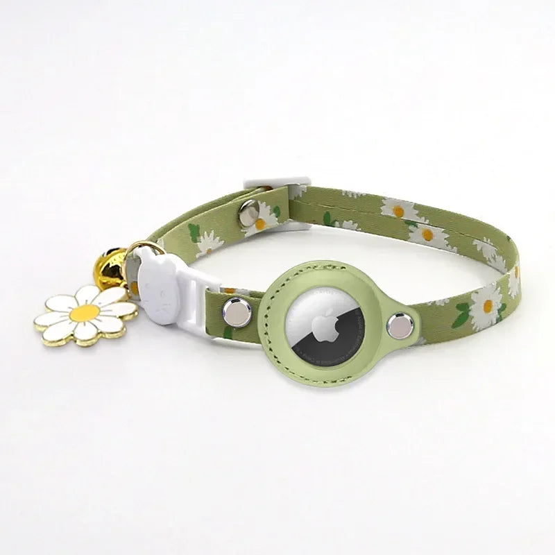 Lovely Aritag Protective Case Anti-Lost Cat Collar Adjustable Kitten Collar with Bell Light Weight Puppy Necklace Pet Supplies