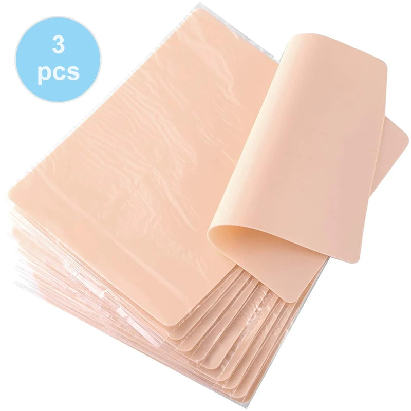 30/20/10/6/3/1PCS Tattoo Practice Skin Silicone Fake Skin Double-Sided for Permanent Makeup Training Supply Tattoo Accessory