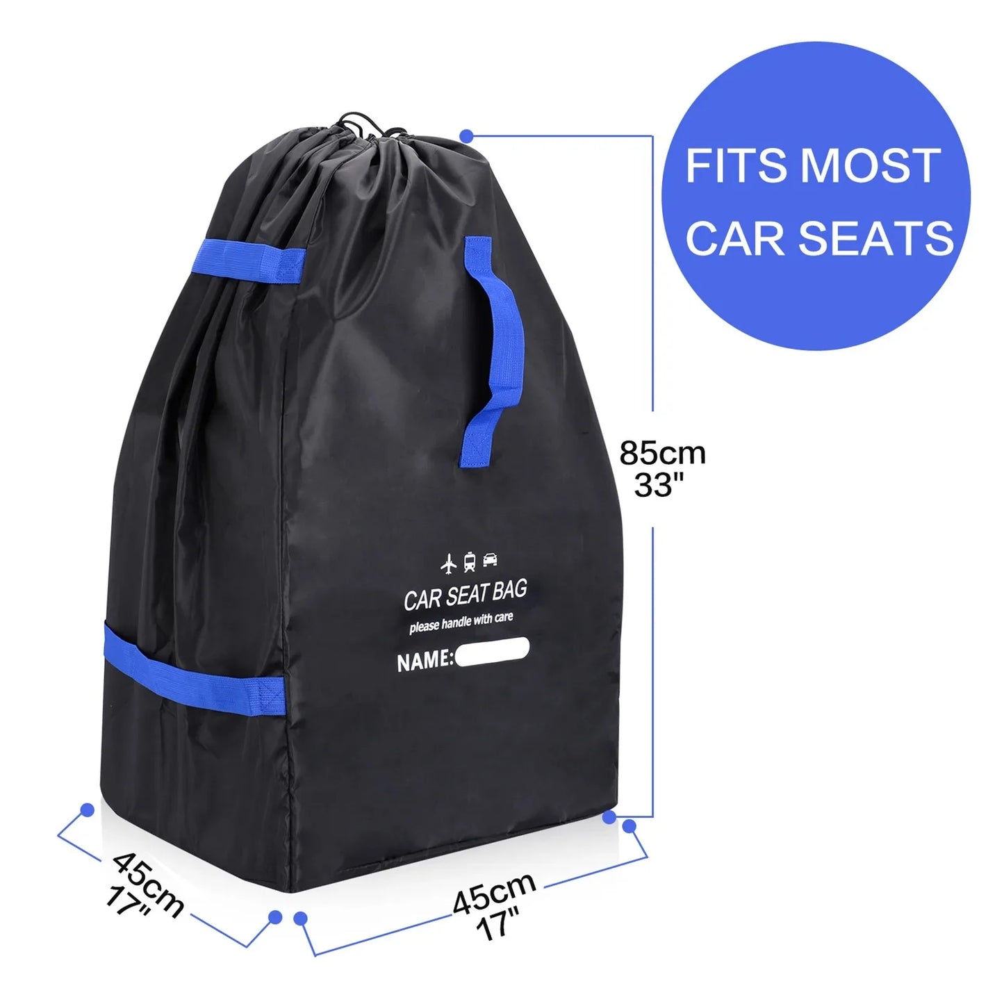 Car Seat Bag Backpack Universal Infant Carseat Storage Bag for Airplane Gate Check Large Durable Carseat Travel Bag with Straps