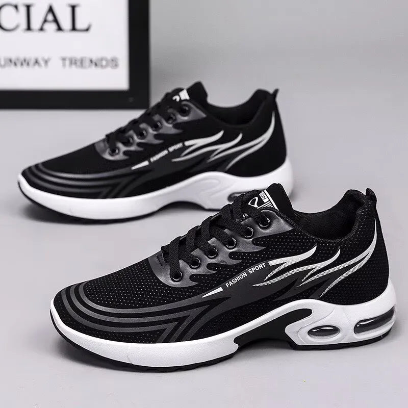 Men's Sport Shoes New Lightweight Comfortable Fashionable Casual Running Shoes Suitable for Youth Thick Bottom Running Style
