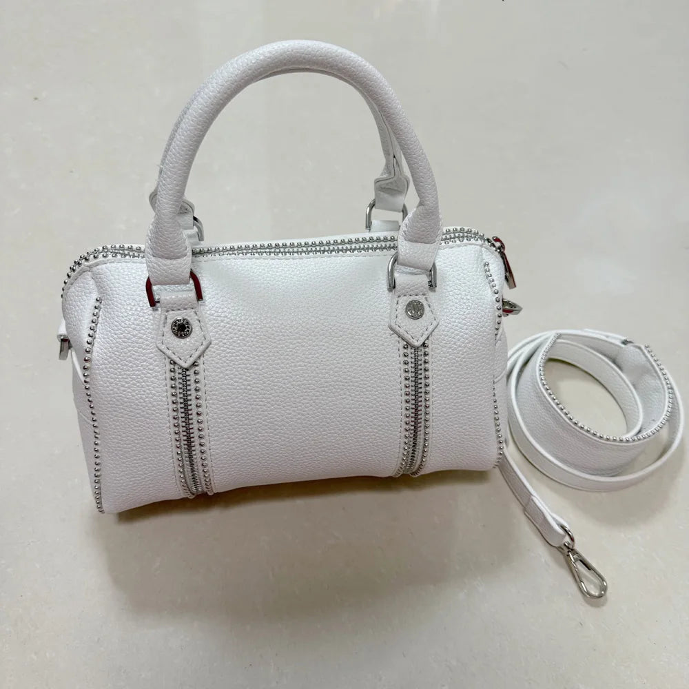 New Women Shoulder Bag Luxury Design Fashion Ladies Crossbody Bag Black PU Leather Vintage Chain Envelope Bag