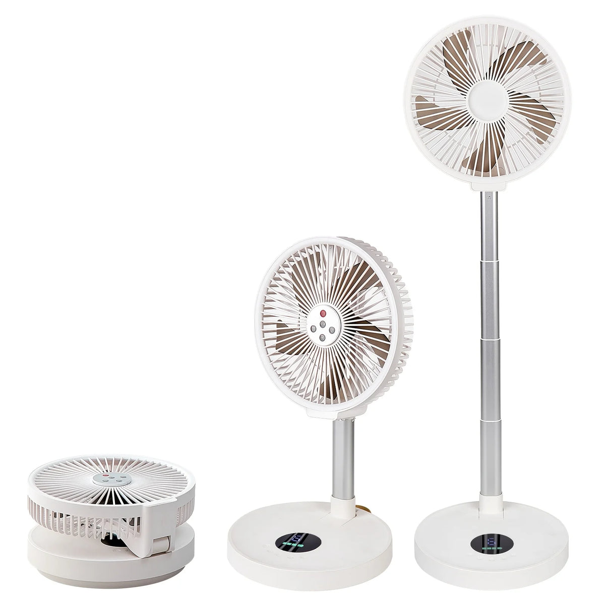 Retractable Fan with Speed Control & Timer, Remote Control, USB Charging, Indoor Outdoor Use, Portable Design