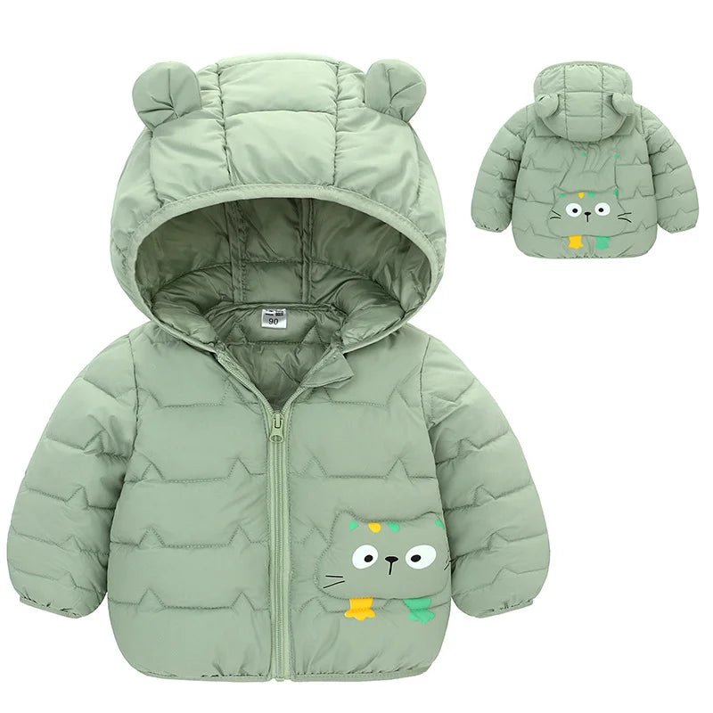 Baby Children Coats Winter Thick Jackets For Boys Warm Plush Thicken Outerwear For Girls Fur Hooded Jacket Kids Clothes Snowsuit