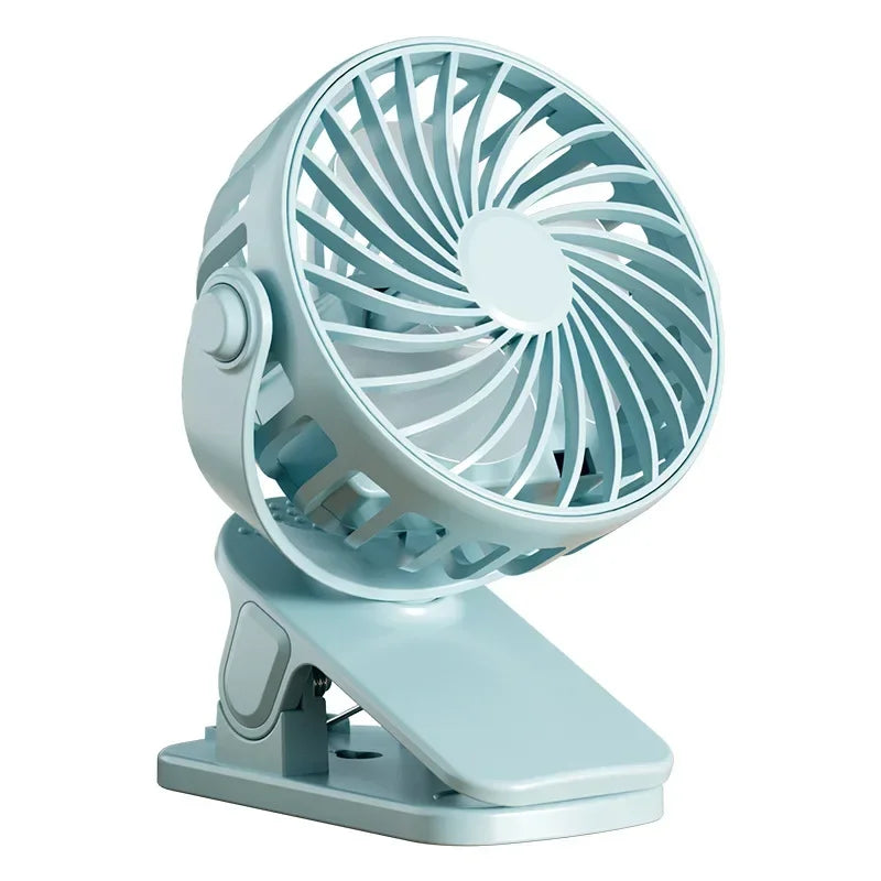 NEW Portable Clip on Fan USB Desk Fan 3 Speeds Quiet Wind Rotate Personal Electric Fan Standing Fans For Office Student Deskto