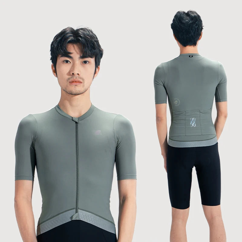 LAMEDA Cycling Jersey Man Summer Jersey MTB Anti-UV Bike Short Sleeve with 3 Pockets Men's Bicycle Riding Shirt Sports Clothing