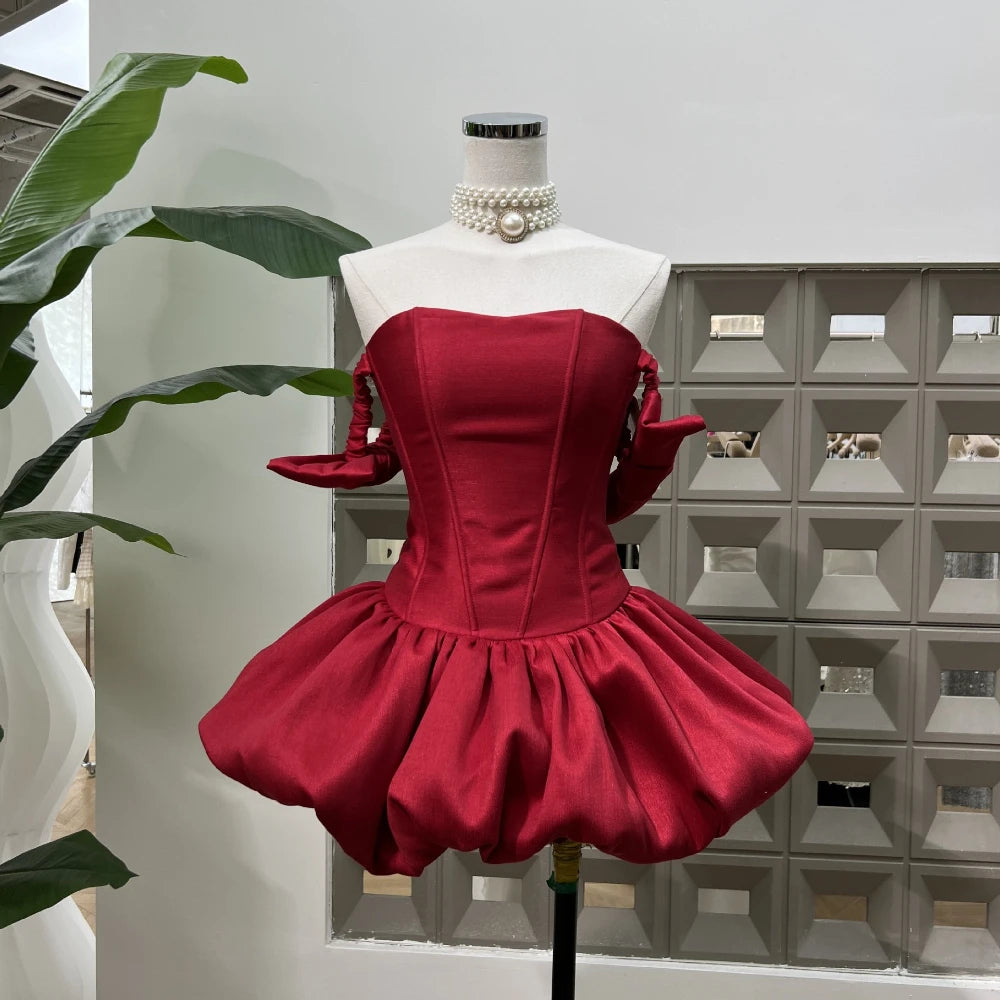 Luxury Women's Summer Nightclub Party Dresses Sexy Off Shoulder A Line Ball Gowns Elegant Birthday Cocktail Dress With Shorts