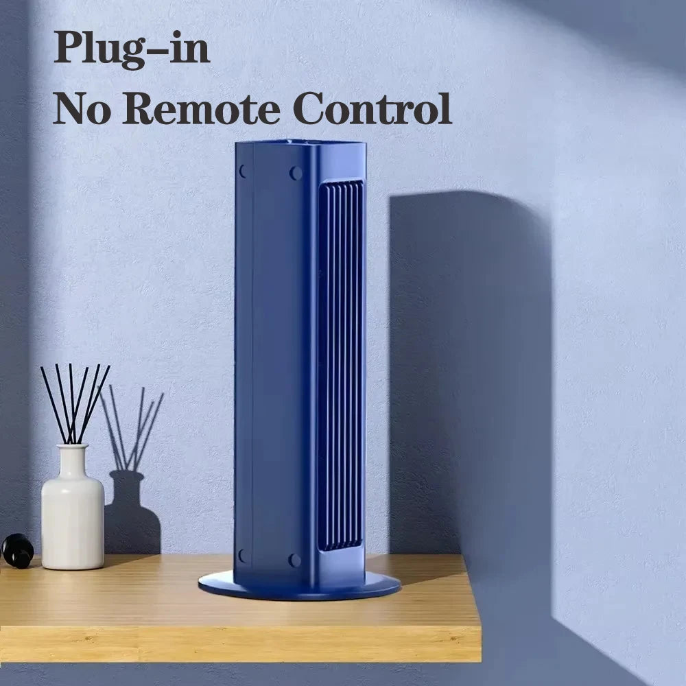 Eary Wall-mounted Fan with Remote Control Summer Strong Fan Bladeless Tower Airflow Cooling Air Conditioner Fan for Desk Kitchen