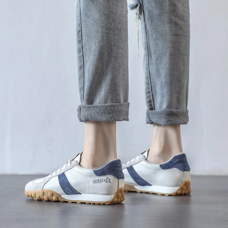 women comfortable casual shoes Soft leather white shoes summer 204 new Lace Up flat casual sports shoes women Running shoes