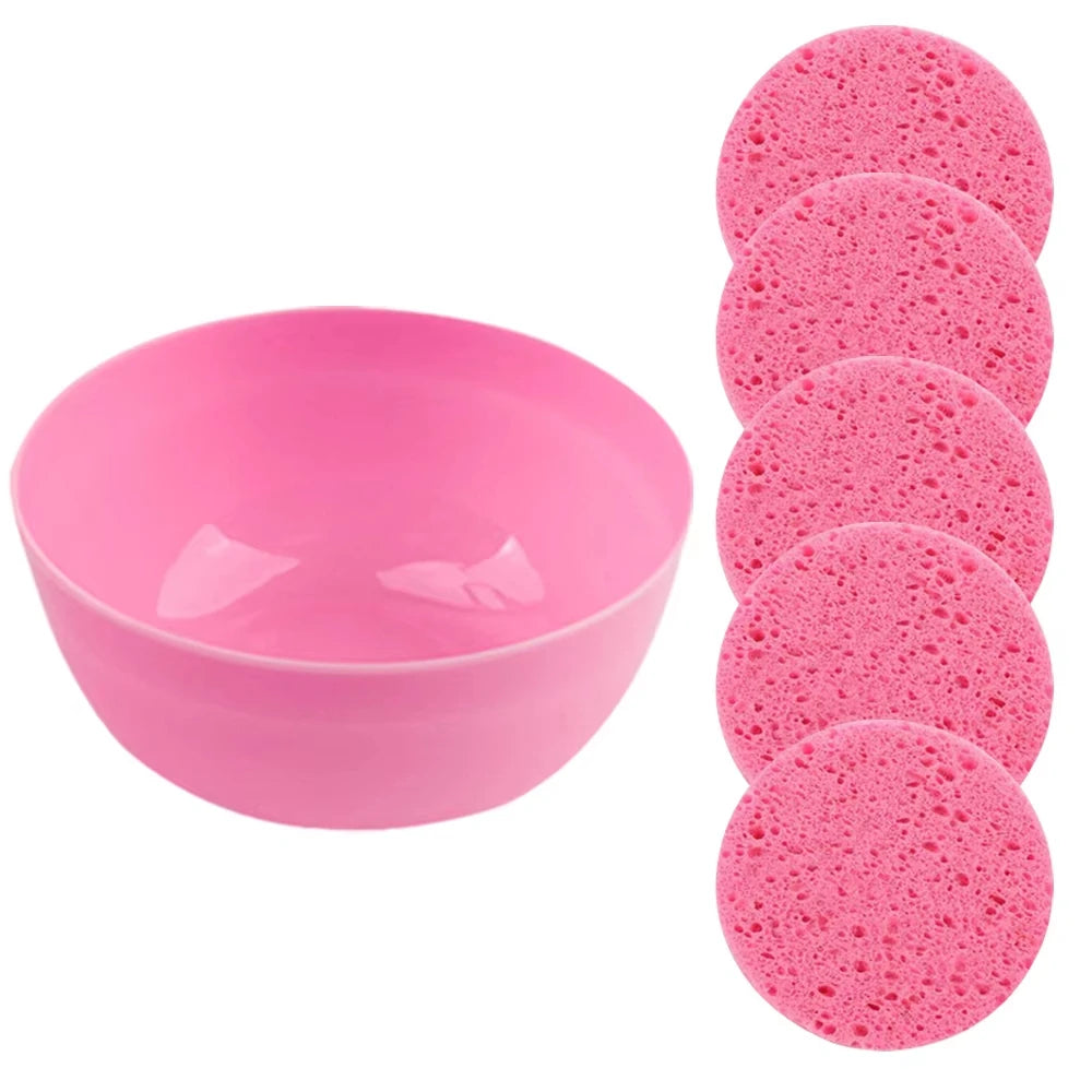 6/10PCS Face Skin Care Set Beauty Mask Mixing Bowl Silicone Facial Mask Brushes Compressed Facial Sponges Spray Beauty Tools