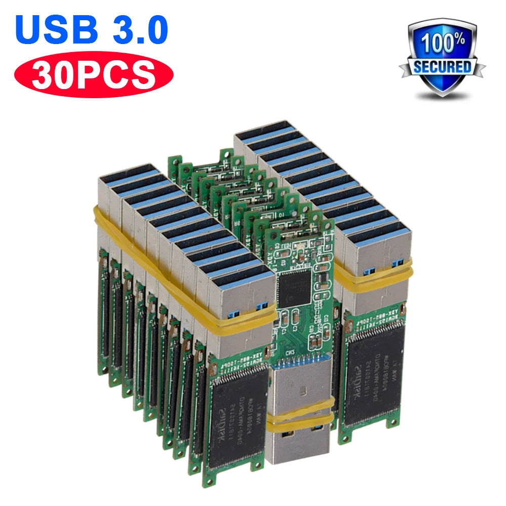 Wholesale Chip USB 3.0 Flash Memory 4GB 8GB 16GB 32GB 64GB 128G USB U Disk Semi-finished PCB Plate Pendrive Free Delivery