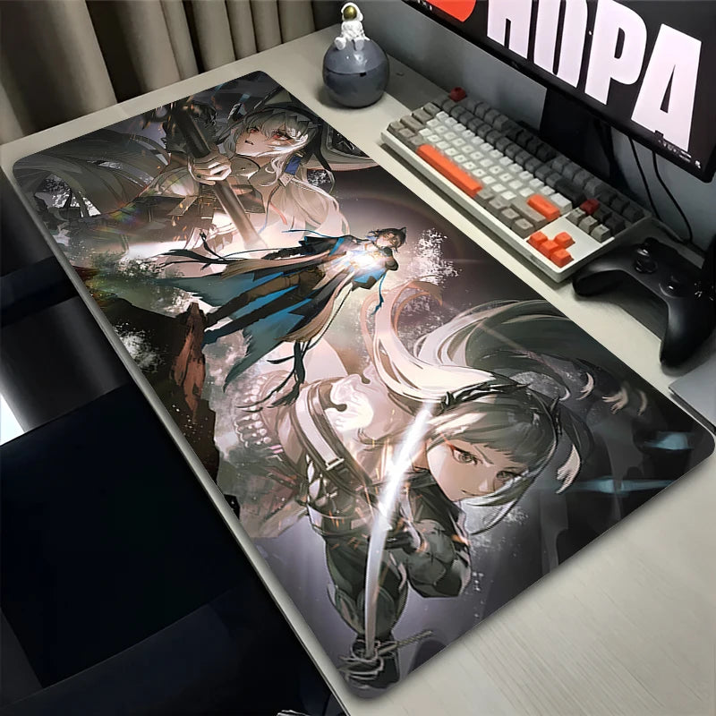 Anime Mouse Pad Gamer Computer Accessories Rubber Desk Mat Arknights XXL Playmat Gaming Office Deskmat Mousepad Large Pc Carpet