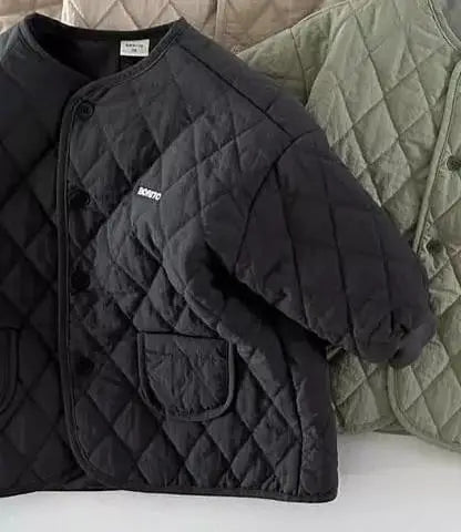 2024 Winter New Baby Letter Print Warm Coat Children Long Sleeve Cotton Padded Jacket Solid Infant Girl Thick Warm Clothes