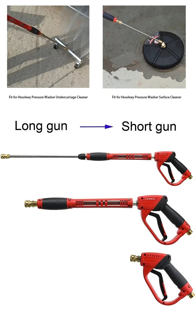 Pure Copper High-Pressure Water Gun for Car Washing, Water Gun Cleaning Machine, Movable Quick Insertion Cleaning Gun