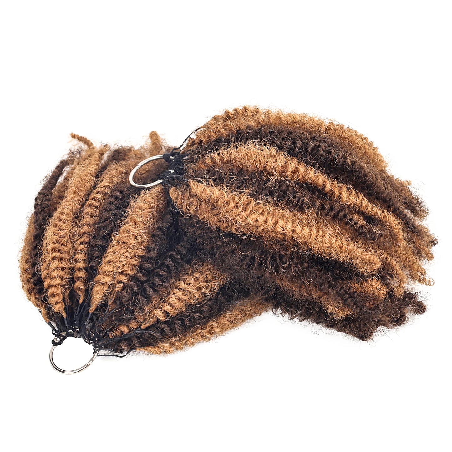 12A Afro Kinky Braiding Human Hair #430 Curly Extensions Crochet Braiding Hair 12-18Inchs Pre-Separated Crochet Feather Hair