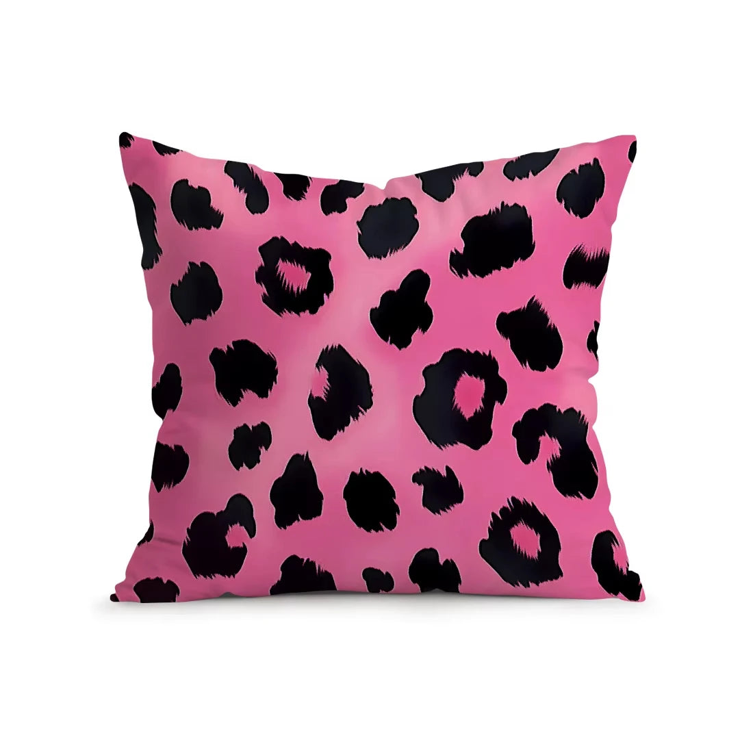 Pink Leopard Print Pillow Cover | Printed Decorative Cushion Case, Modern Home Decor Accessory for Sofa, Bedroom