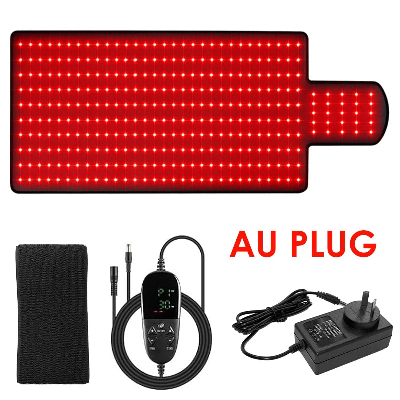 KEMOKO Red Light Therapy 660nm 850nm, Infrared LED Mat for Back and Waist Pain, Muscle Soreness Relief, Large Size 36.3" x 15.8"