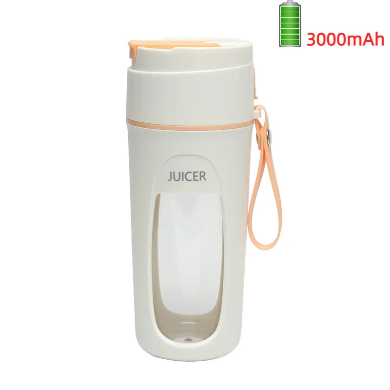 Portable Juicer Mini Electric Blender Multifunction Juice Maker Machine Fruit Mixers Extractors Smoothies Mixer 8 Blades 3000mAh