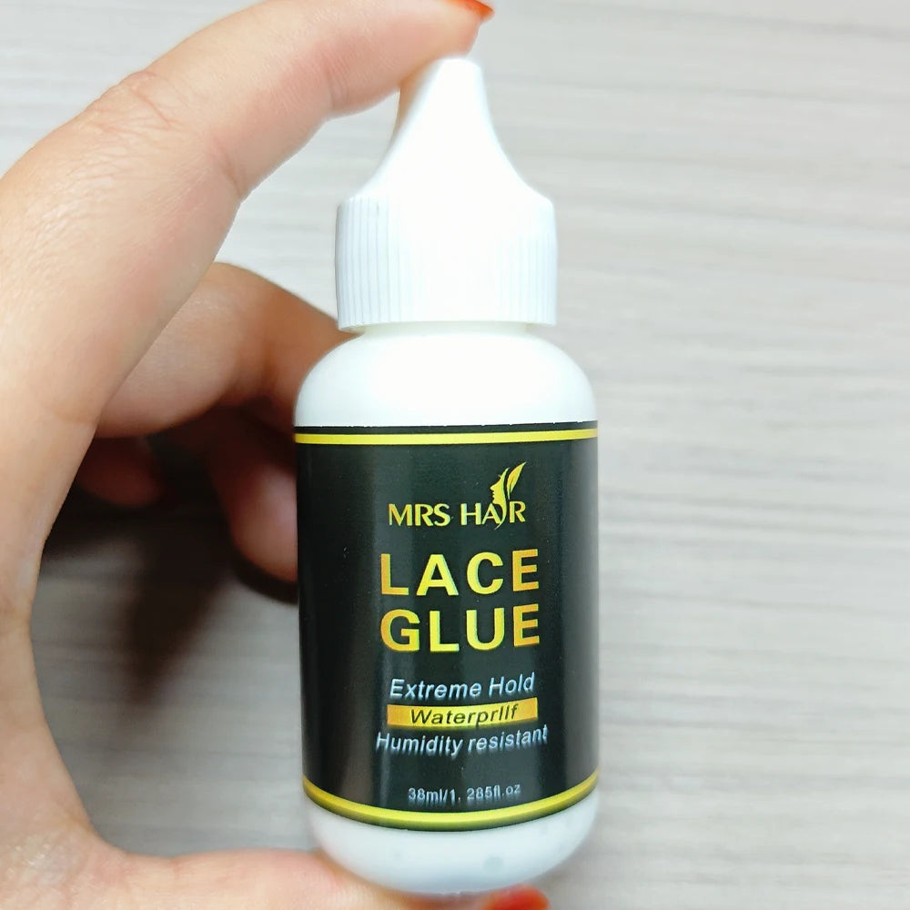 Extreme Hold Waterproof Lace Glue 38ml Wig Adhesive for Lace Frontal And Full Lace Wigs Durable Long-Lasting