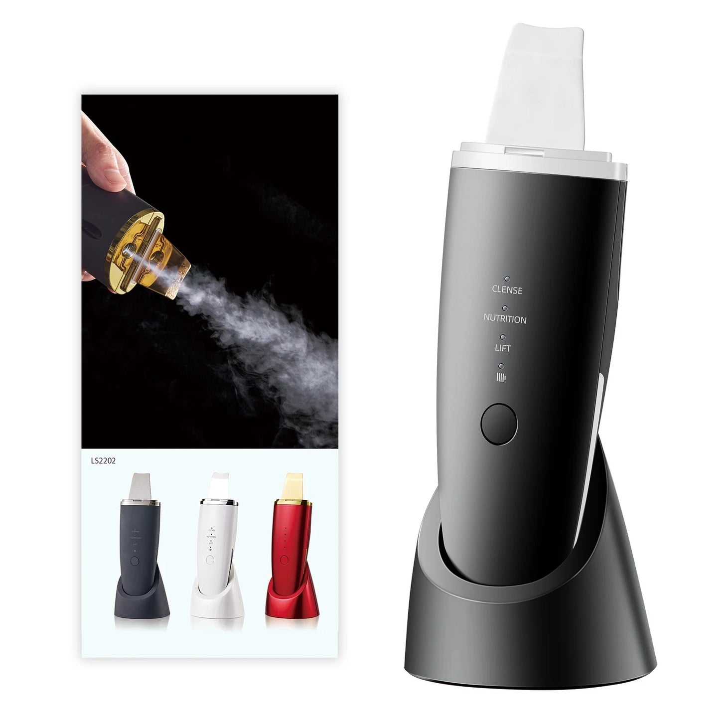 Ultrasonic Scrubber Blackhead Remover Deep Cleansing Scraper Face Exfoliator Acne Cleansing Scraper Face Lift Skincare Tools Ve