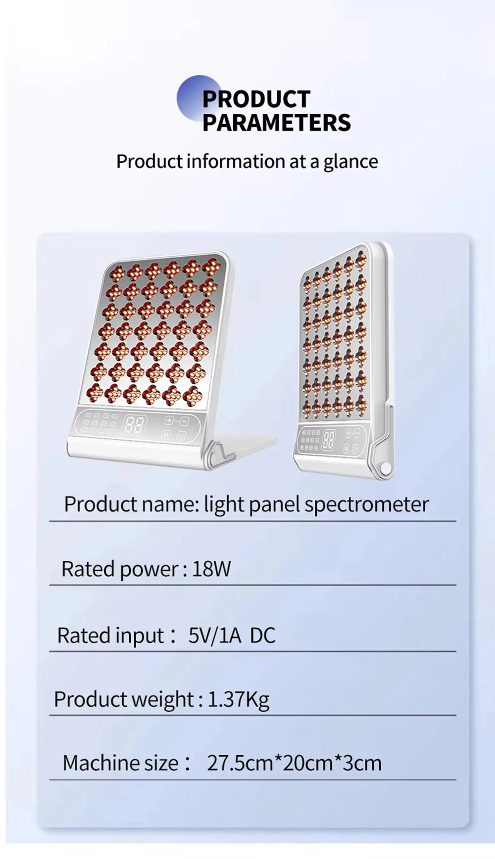NEW Red Light Therapy Led Facial Infrared Panel 4 Wavelengths 415nm 590nm 630nm 850nm Light LED Beauty Devices for Face and Body