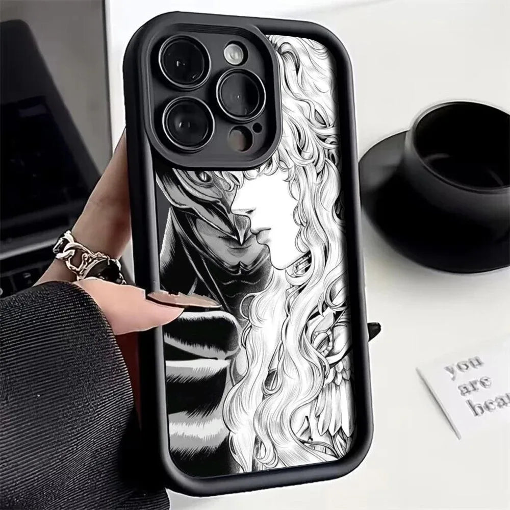 Berserk Guts Anime Phone Case for iPhone 17e 17 16e 16 15 14 13 12 11 Air Pro Max Mini XR XS X 7 8 6 6s Plus Soft TPU Back Cover