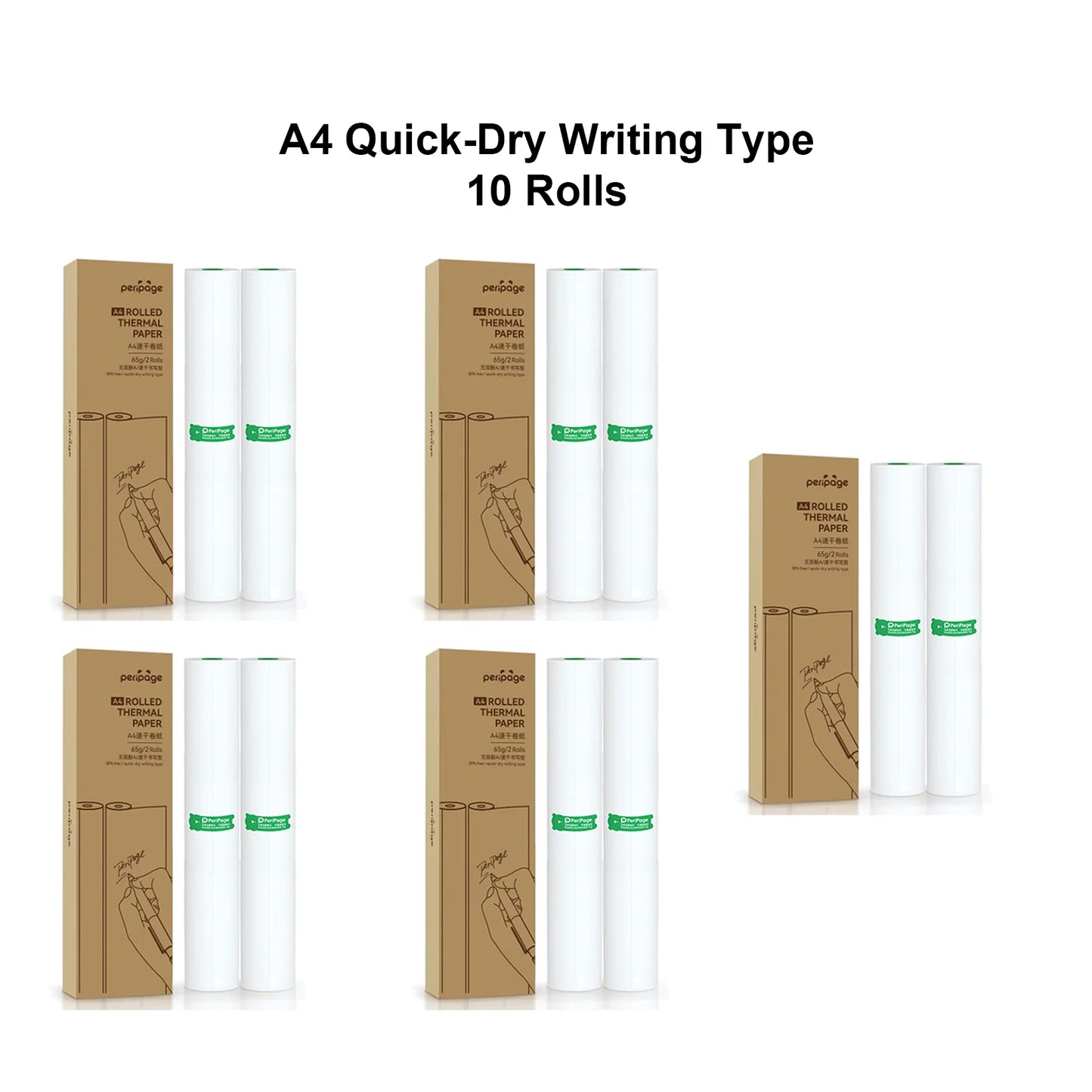 A4 Thermal Printer Paper PeriPage 100 Pages Folded for Long-lasting and Quick Dry for Oil/water proof Paper BPA Free Clear Print