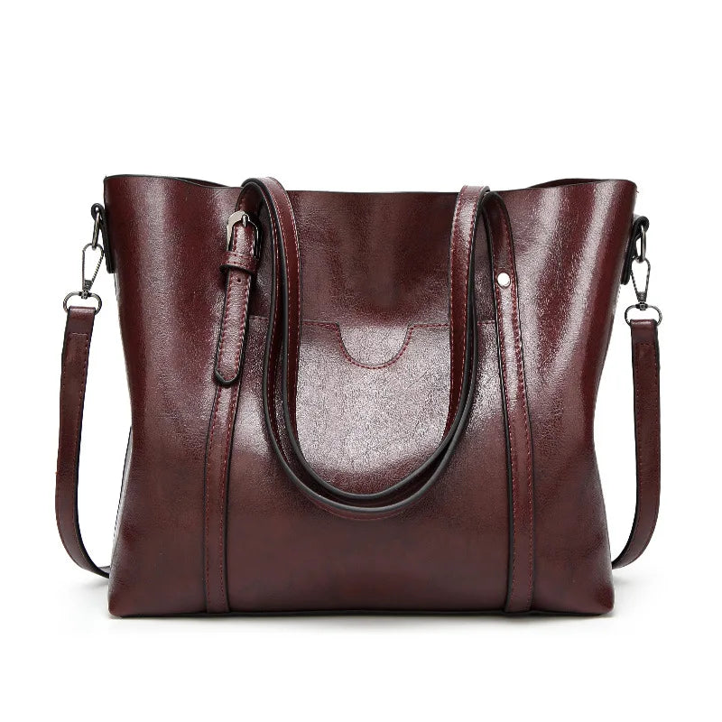 Women's Genuine Leather Tote Bag, Waterproof Multi Purpose Casual Shopping Outings Work Handbag Women Shoulder Crossbody Bags