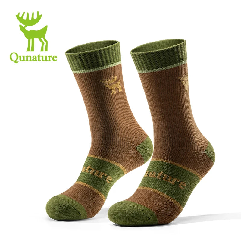 Qunature Four-Season Waterproof Socks Breathable Outdoor Sport Socks Hiking Cycling Cross Country Running Skiing Windproof Sock