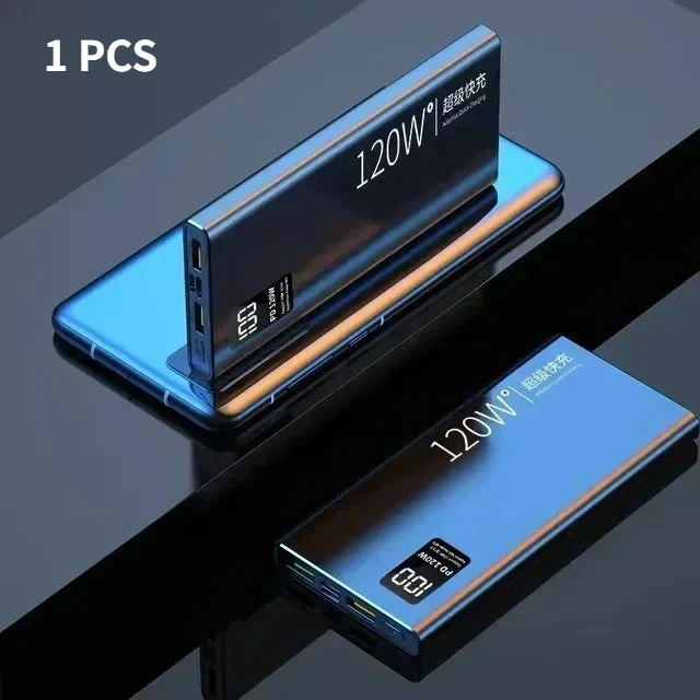 30000mAh PD18W 120W Power Bank Super Fast Charging Large Capacity Portable Battery Charger Digital Display For iPhone Xiaomi
